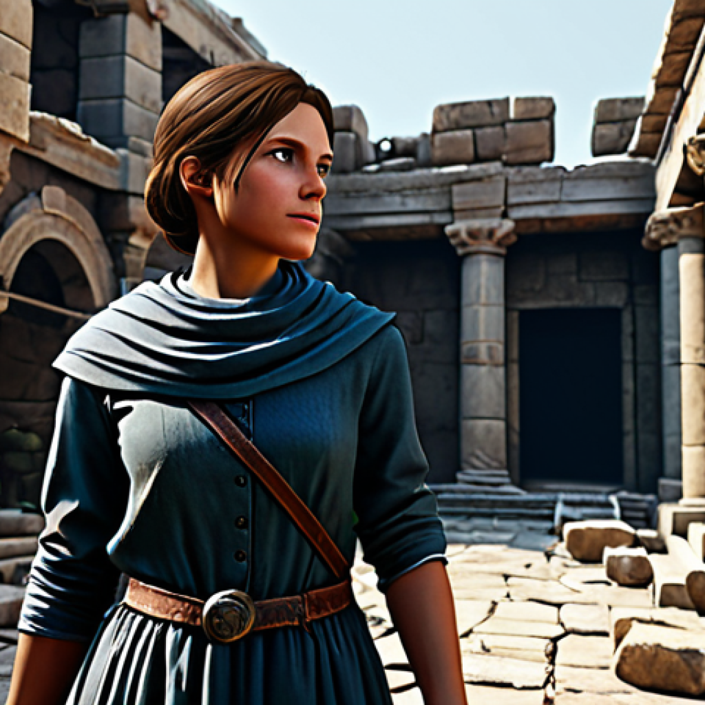 **
"A fully clothed female adventurer in modest clothing, exploring ancient ruins in Serendia, appropriate attire, safe for work, perfect anatomy, natural proportions, professional digital art, high quality."
**
