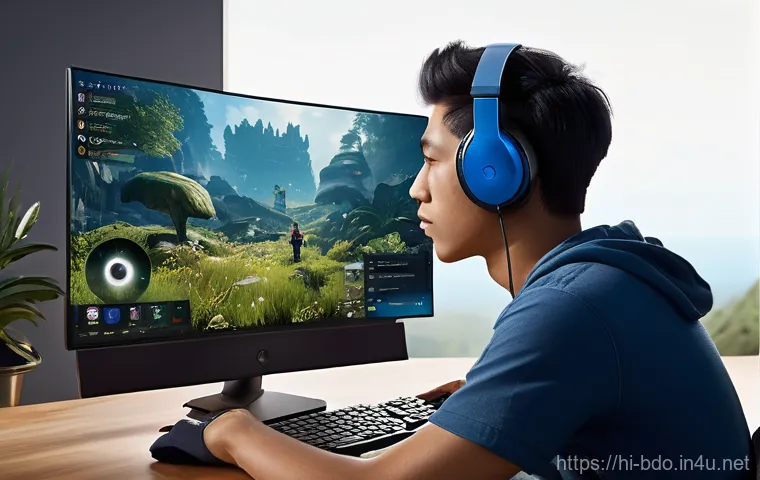 검은사막 스팀 계정 연동법 - **Prompt:** "A vibrant illustration of a young adult gamer, fully clothed in a comfortable t-shirt a...